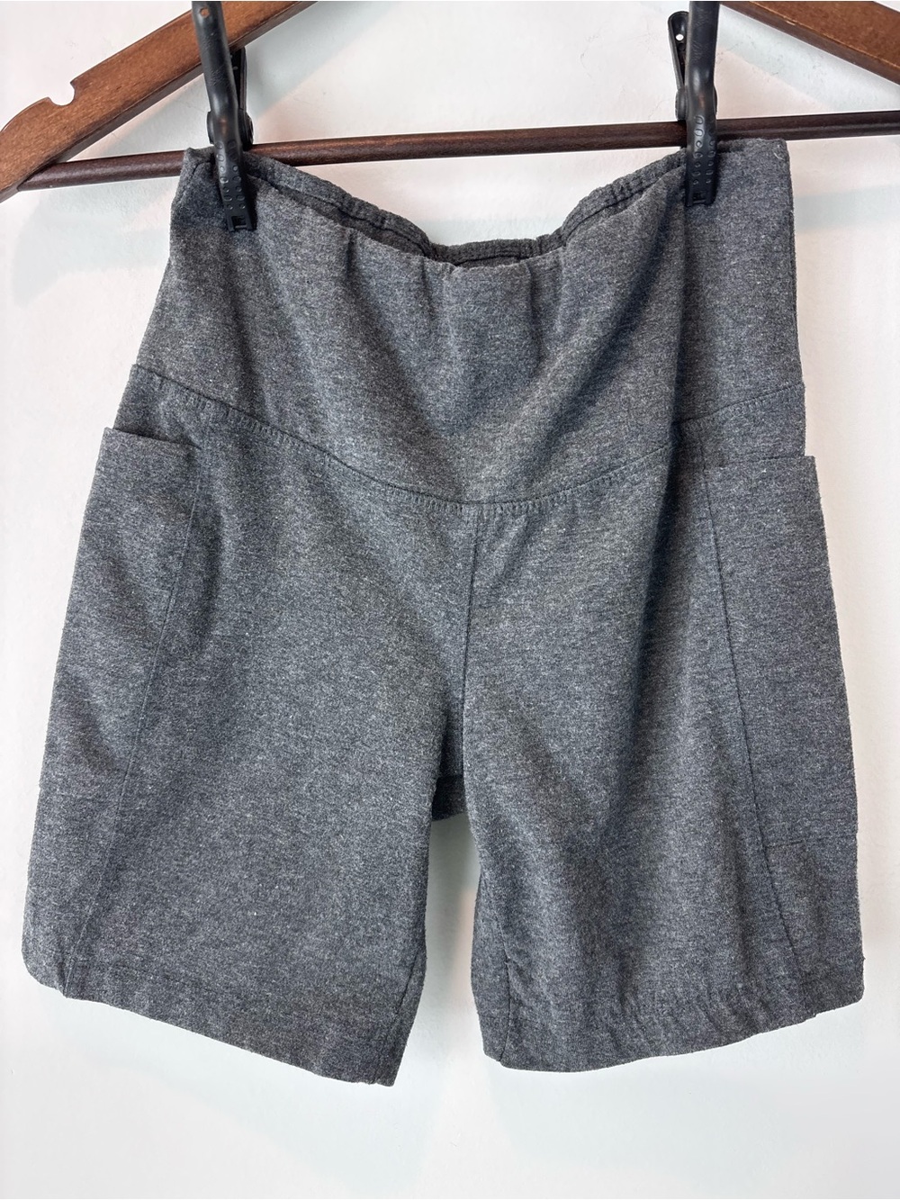 One Step Ahead Charcoal Gray Bike Shorts with Side Pockets